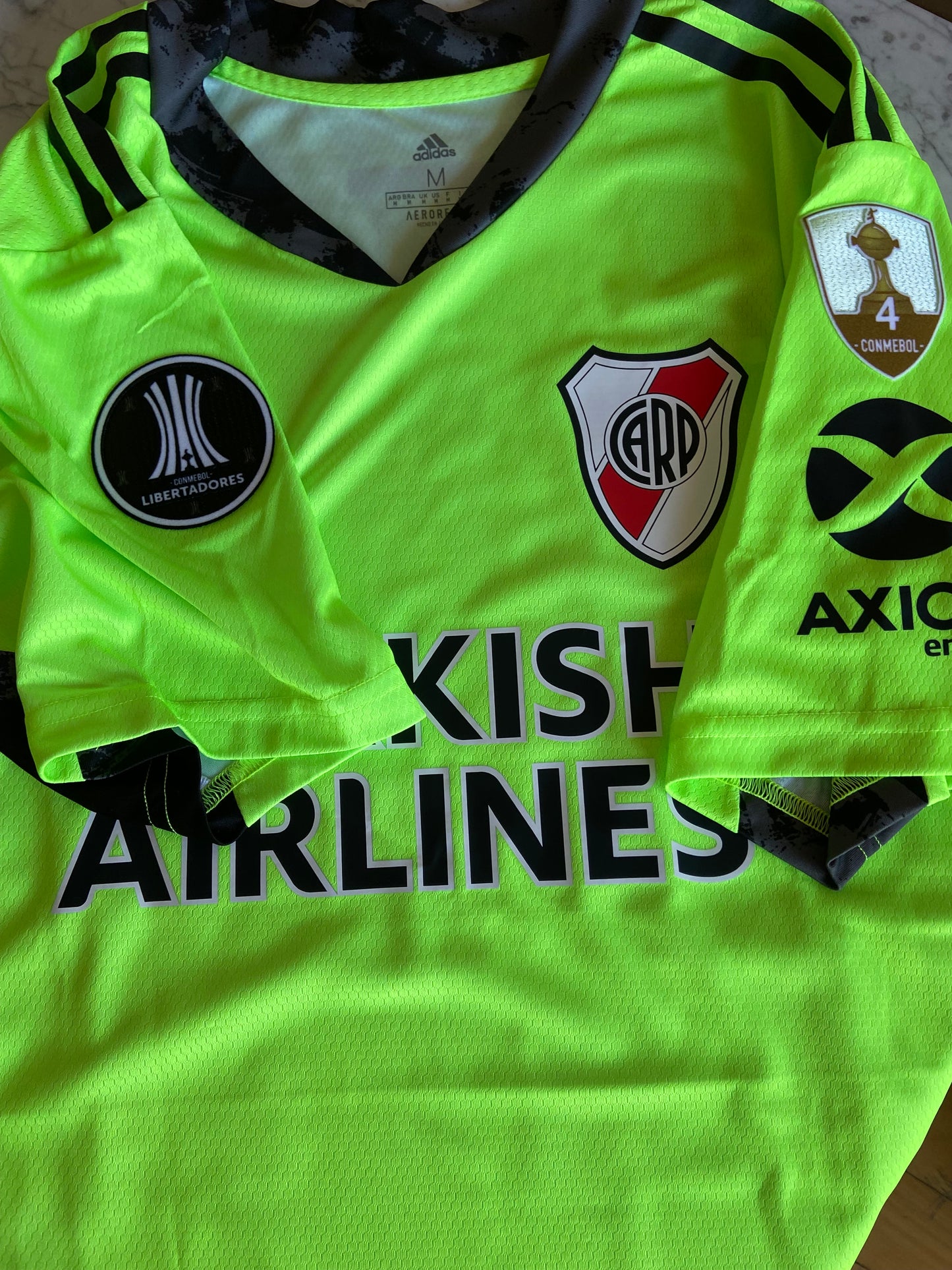 River Plate Enzo Pérez GK Shirt (vs. Independiente Santa Fe) Libertadores Patches Included!