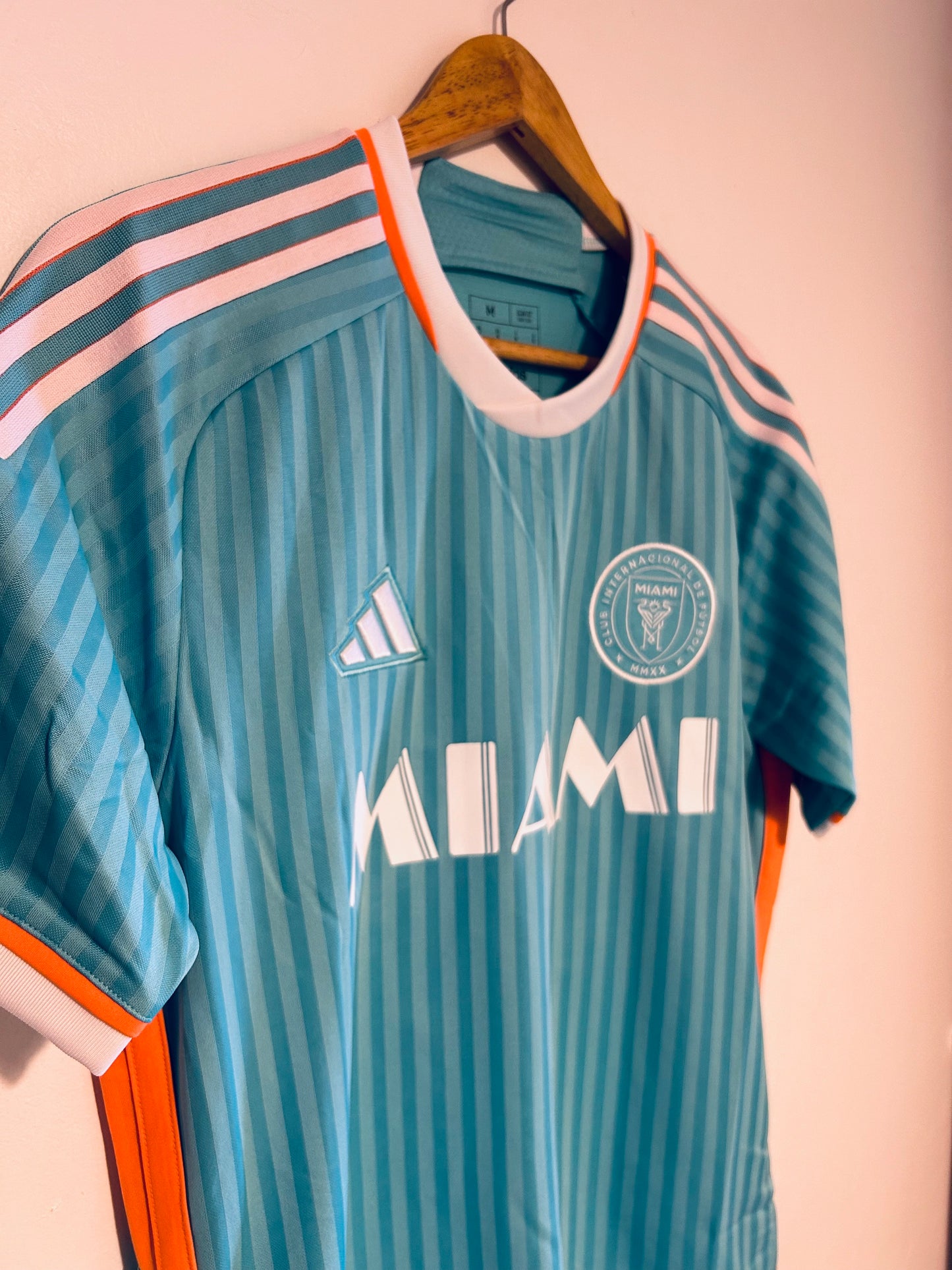 Men's Inter Miami CF Lionel Messi adidas Aqua 2024 Archive Authentic Jersey (JE6079)