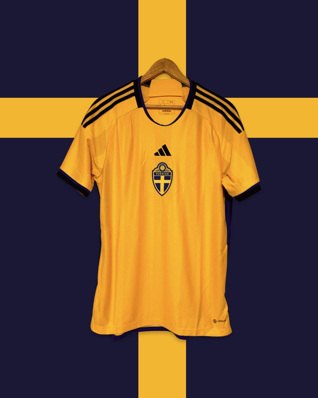 2023 Sweden Home Shirt Aeroready - Adidas Official (HD9423)