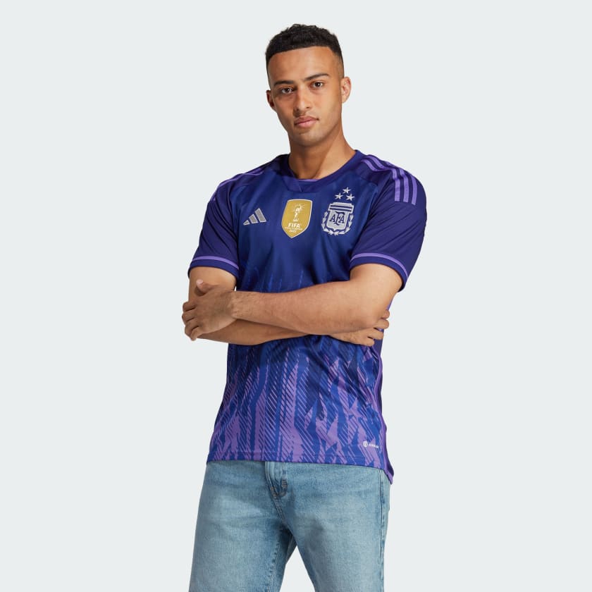 2023 Argentina Away Jersey 3 STARS Aeroready - Adidas Official Product (GC4403)