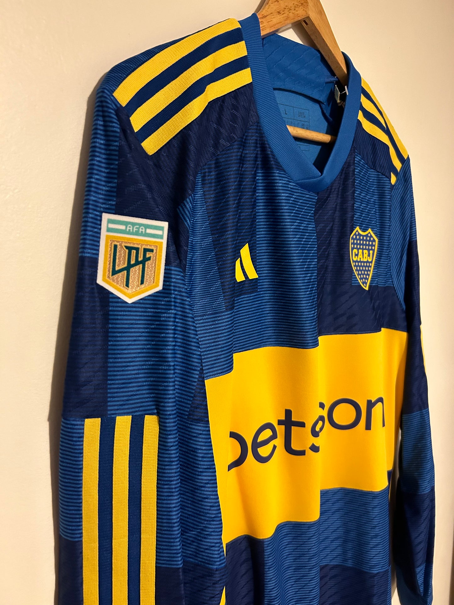 23-24 Cavani Boca Juniors Authentic home Heat.Rdy Jersey Long Sleeve - Adidas Official Product (HY0282)