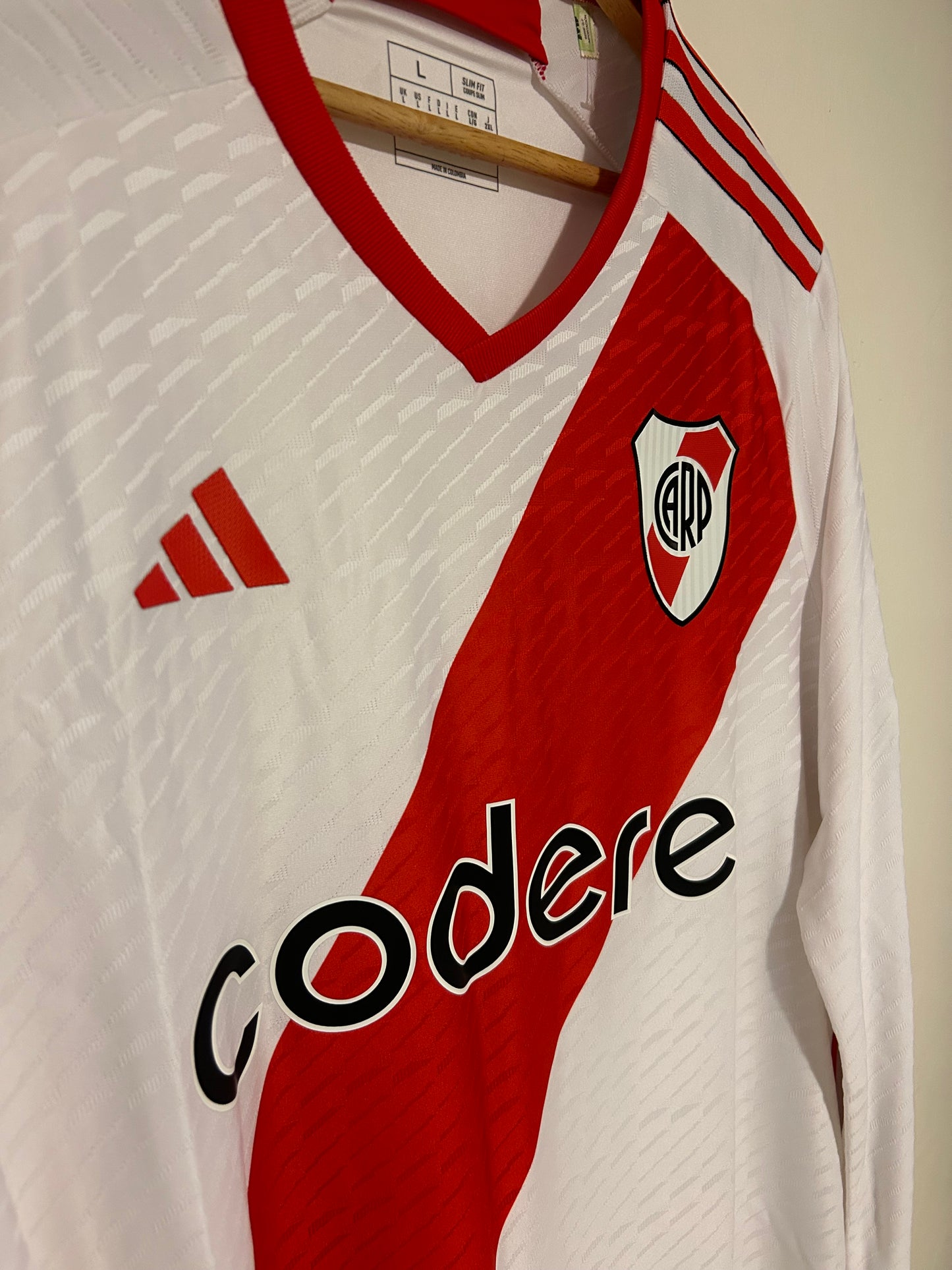 23-24 River Plate Home Jersey Authentic Heat.Rdy Long Sleeve (HY3210)