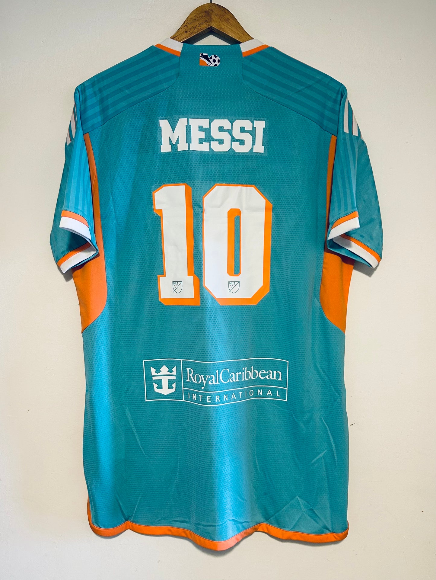 Men's Inter Miami CF Lionel Messi adidas Aqua 2024 Archive Authentic Jersey (JE6079)