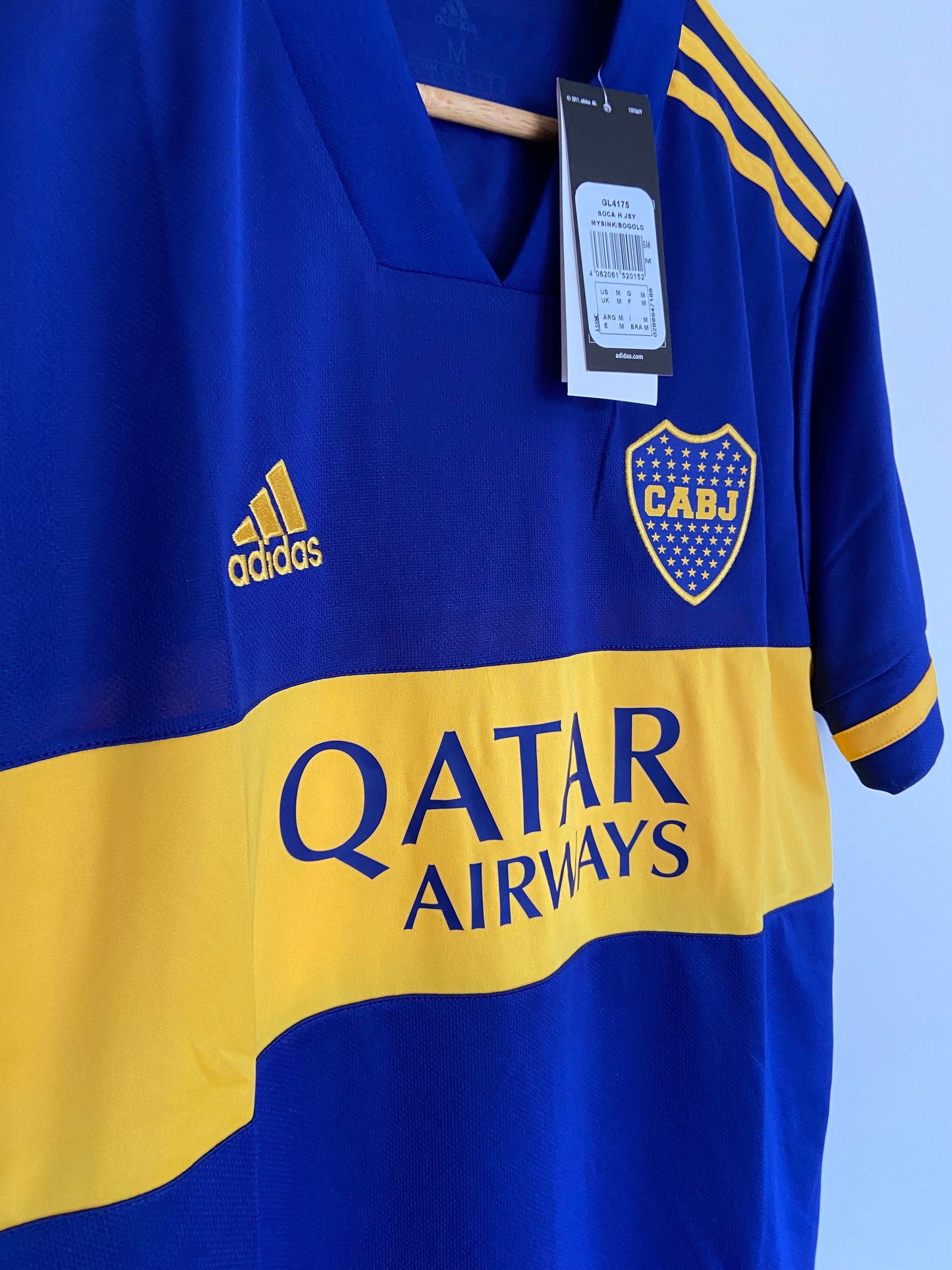 2020 Tevez Boca Juniors Home Jersey - Aeroready Adidas Official Product (GL4175)