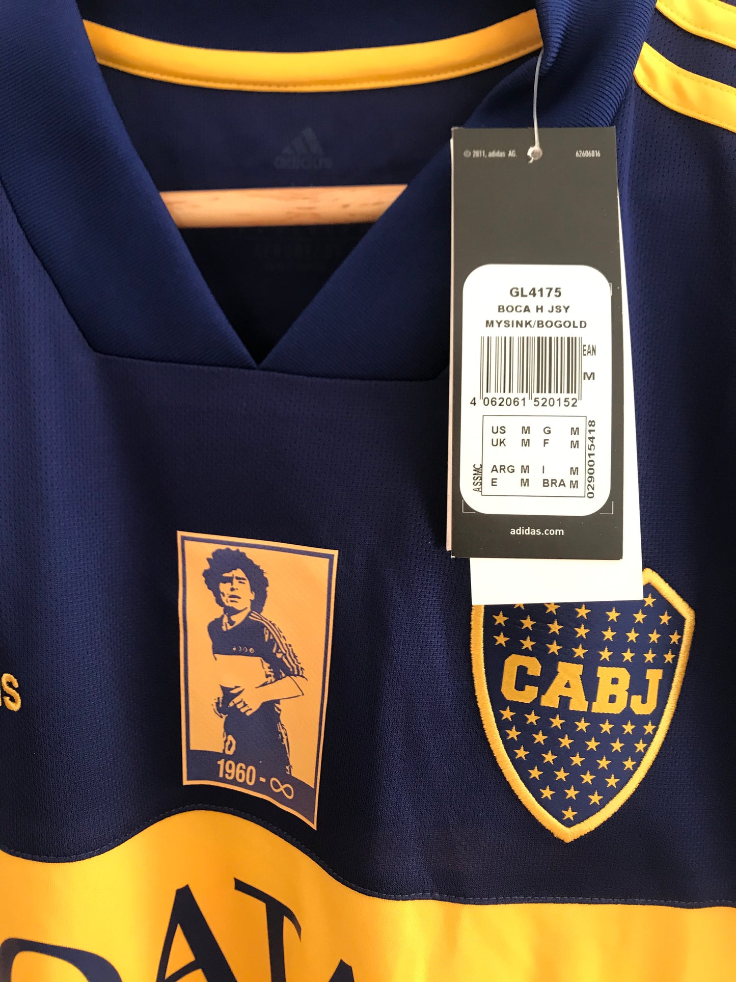 2020 Mardona Homage Boca Juniors Home Jersey - Aeroready Adidas Official Product (GL4175)