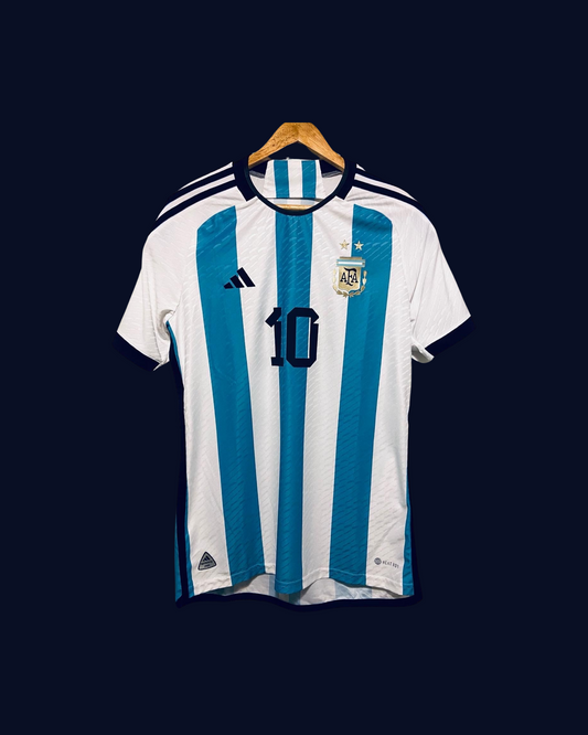 2022 Messi Argentina AUTHENTIC Heat.Rdy Home Jersey 2 STARS - Adidas Official Product (HB9218)