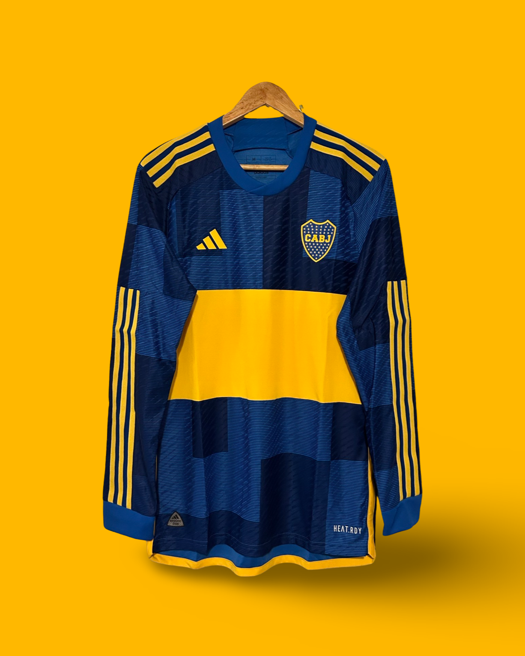 23-24 Boca Juniors Authentic Heat.Rdy Jersey Home Long Sleeve - Adidas Official Product (HY0282)