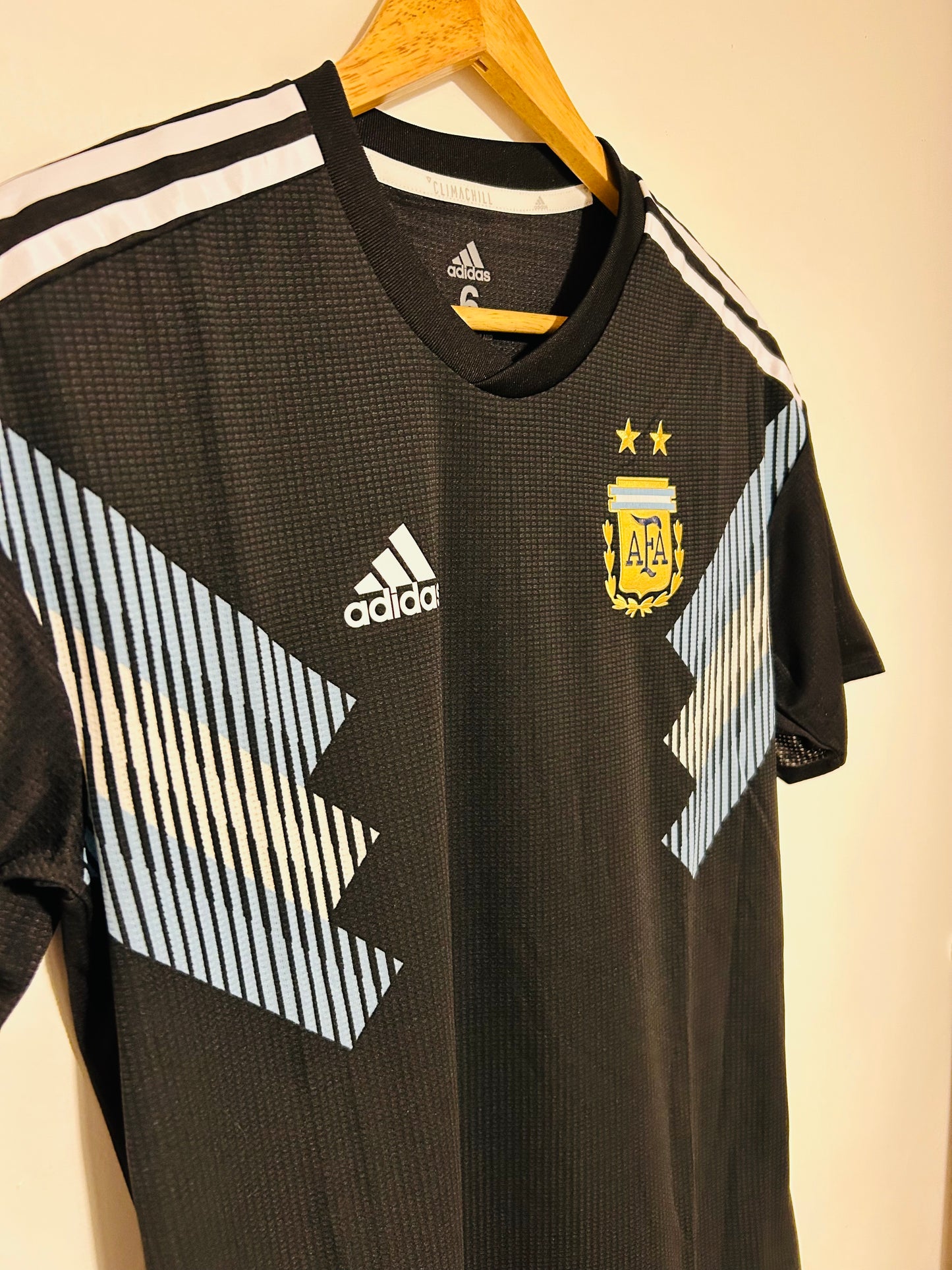 2018 Argentina Climachill Away Jersey - Numbered Size - Adidas Official Product (CD6540)