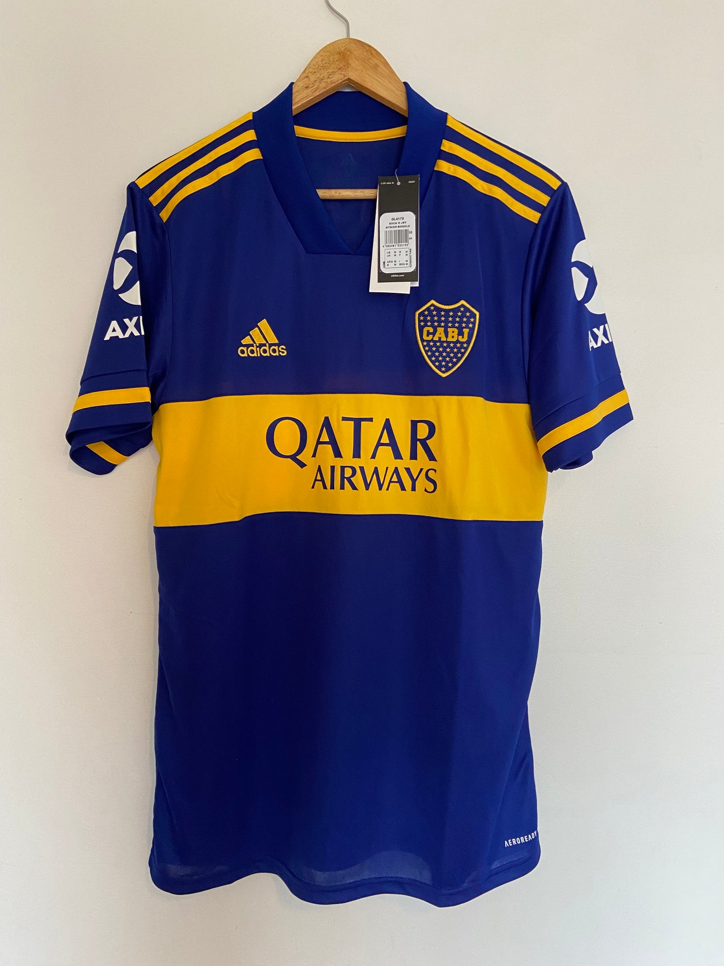 2020 Tevez Boca Juniors Home Jersey - Aeroready Adidas Official Product (GL4175)