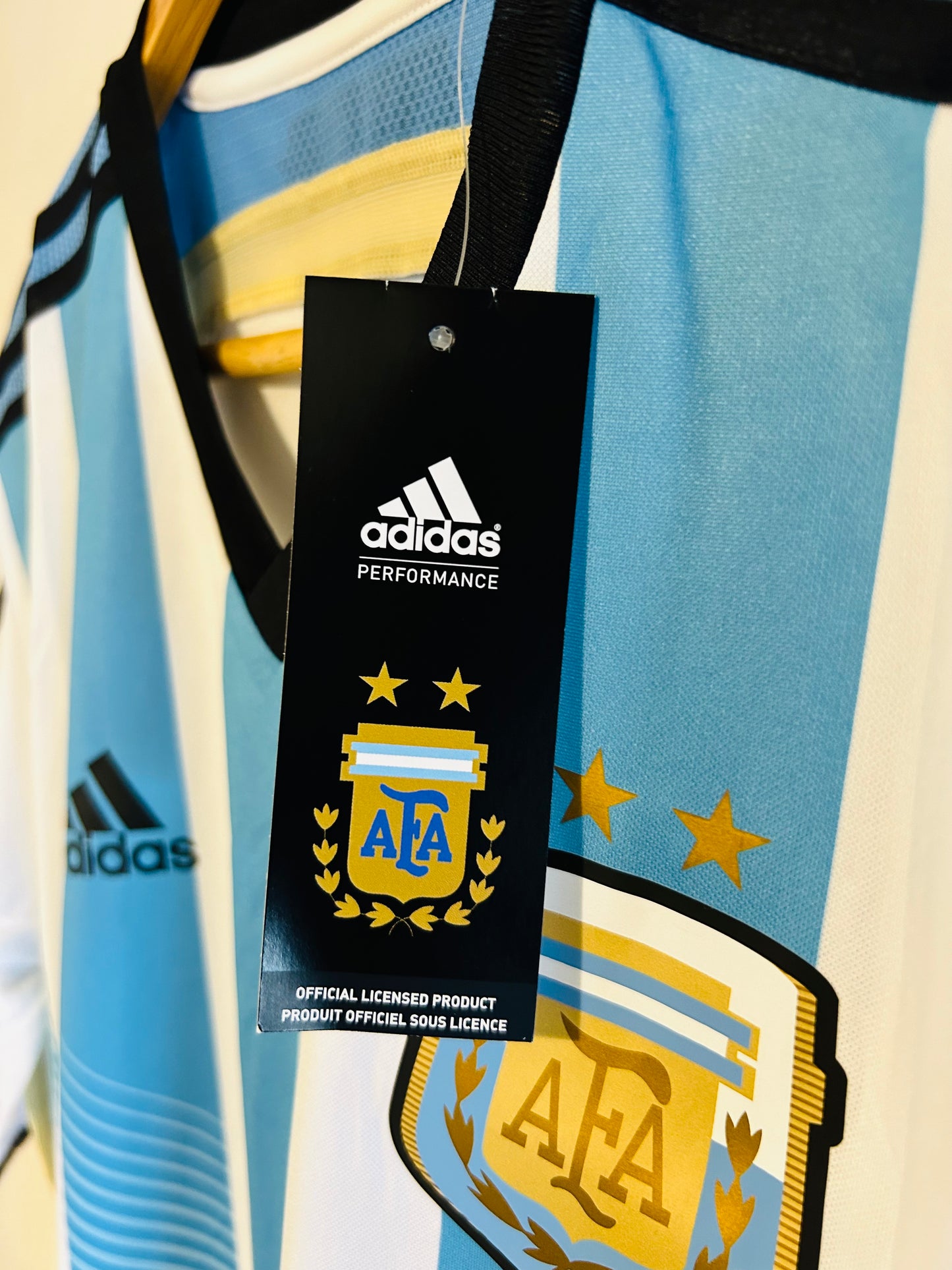 2014 Argentina Adizero Home Jersey - WC Brazil - Adidas Oficial Product (G74720)