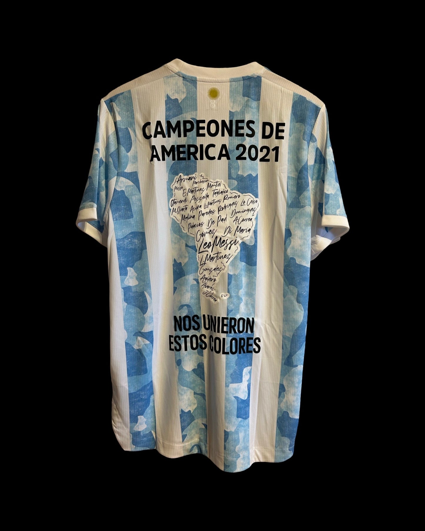 2021 Argentina Home Authentic - América Cup Celebration Edition - Numbered Size 8  Player issue (FS6569)