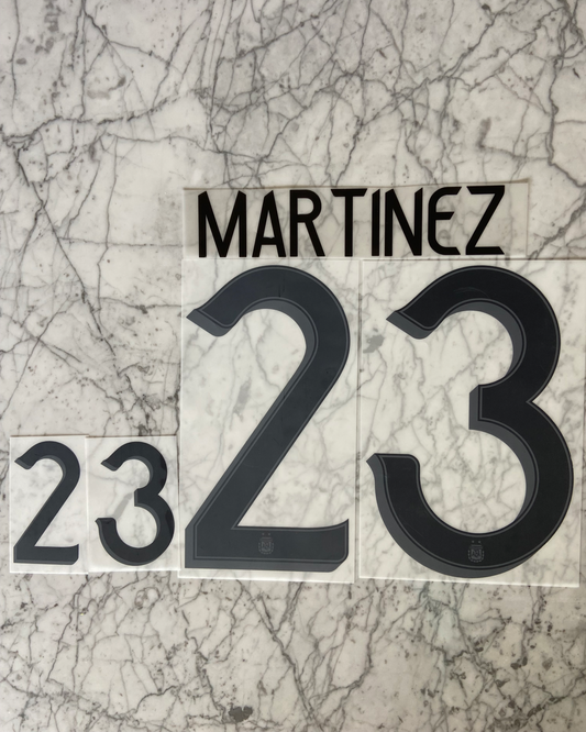 20-21 DIBU MARTÍNEZ Argentina Official black Nameset (Away/Home)