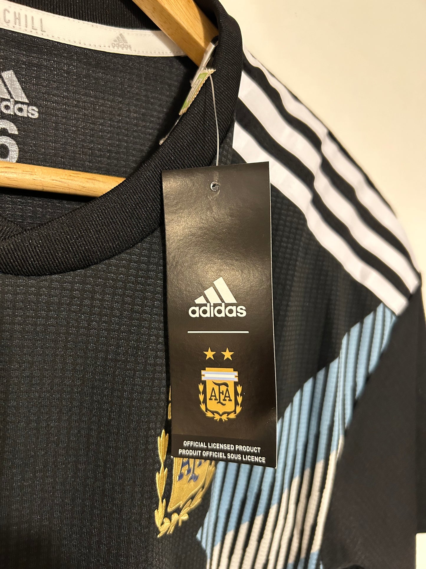 2018 Argentina Climachill Away Jersey - Numbered Size - Adidas Official Product (CD6540)