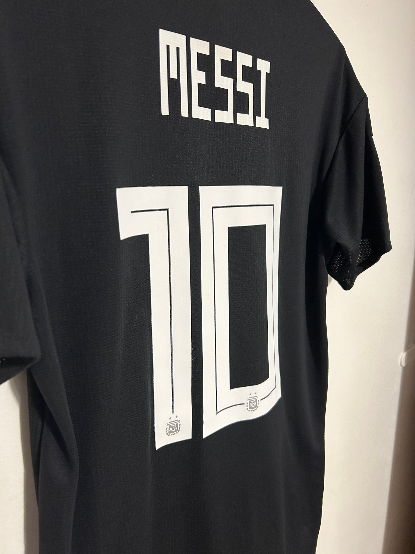 2018 Messi Argentina Climachill Away Jersey - World Cup Russia 2018 vs. Iceland - Numbered Size - Adidas Official (CD6540)