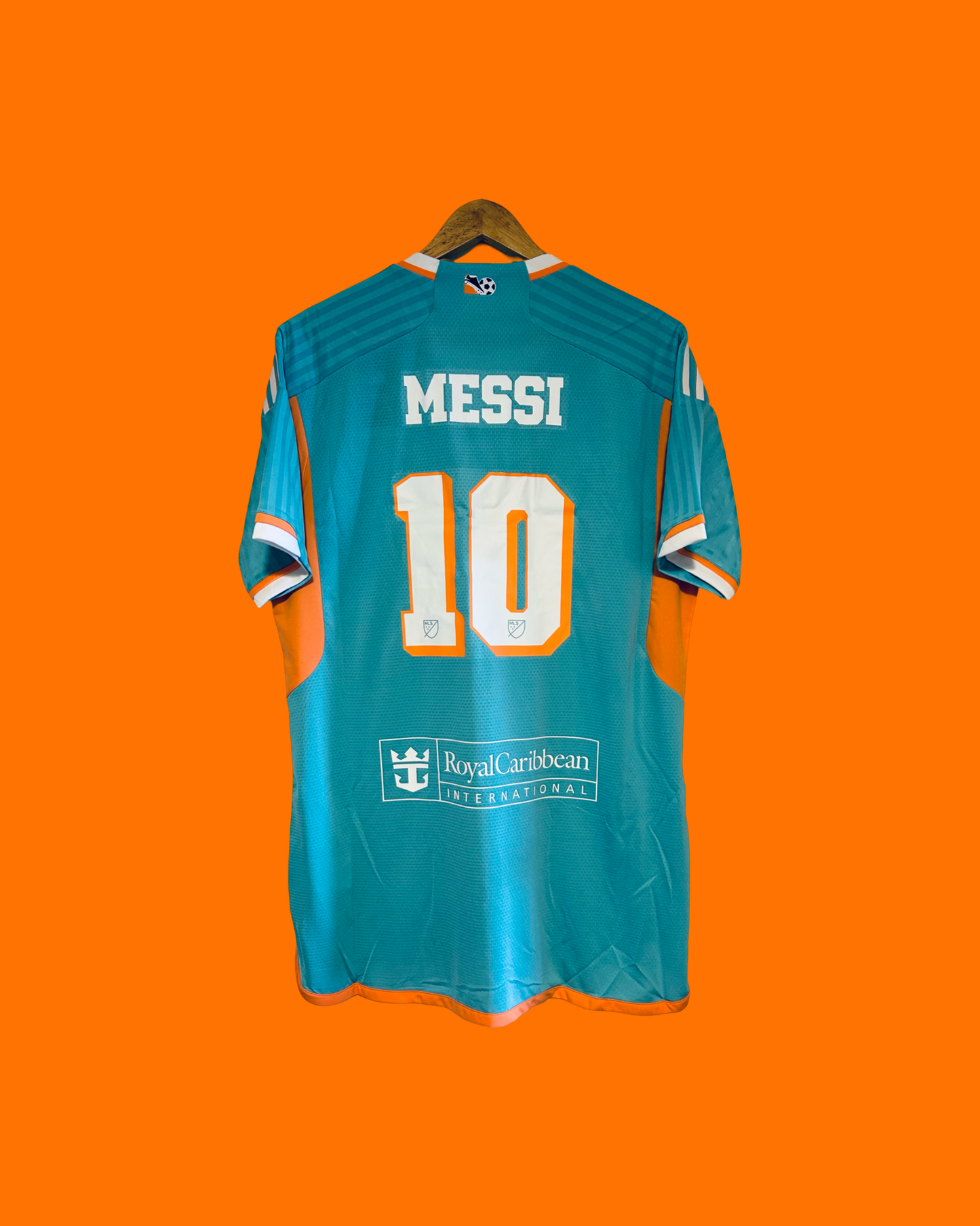 Men's Inter Miami CF Lionel Messi adidas Aqua 2024 Archive Authentic Jersey (JE6079)