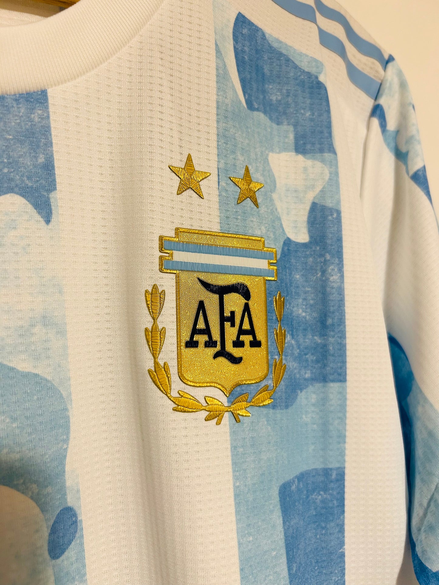 2022 Argentina Authentic Heat.Rdy Home Jersey - Numbered Size - Adidas Official Product (F6569)