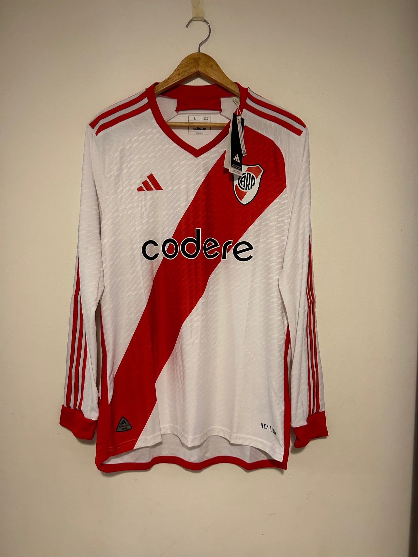 23-24 River Plate Home Jersey Authentic Heat.Rdy Long Sleeve (HY3210)