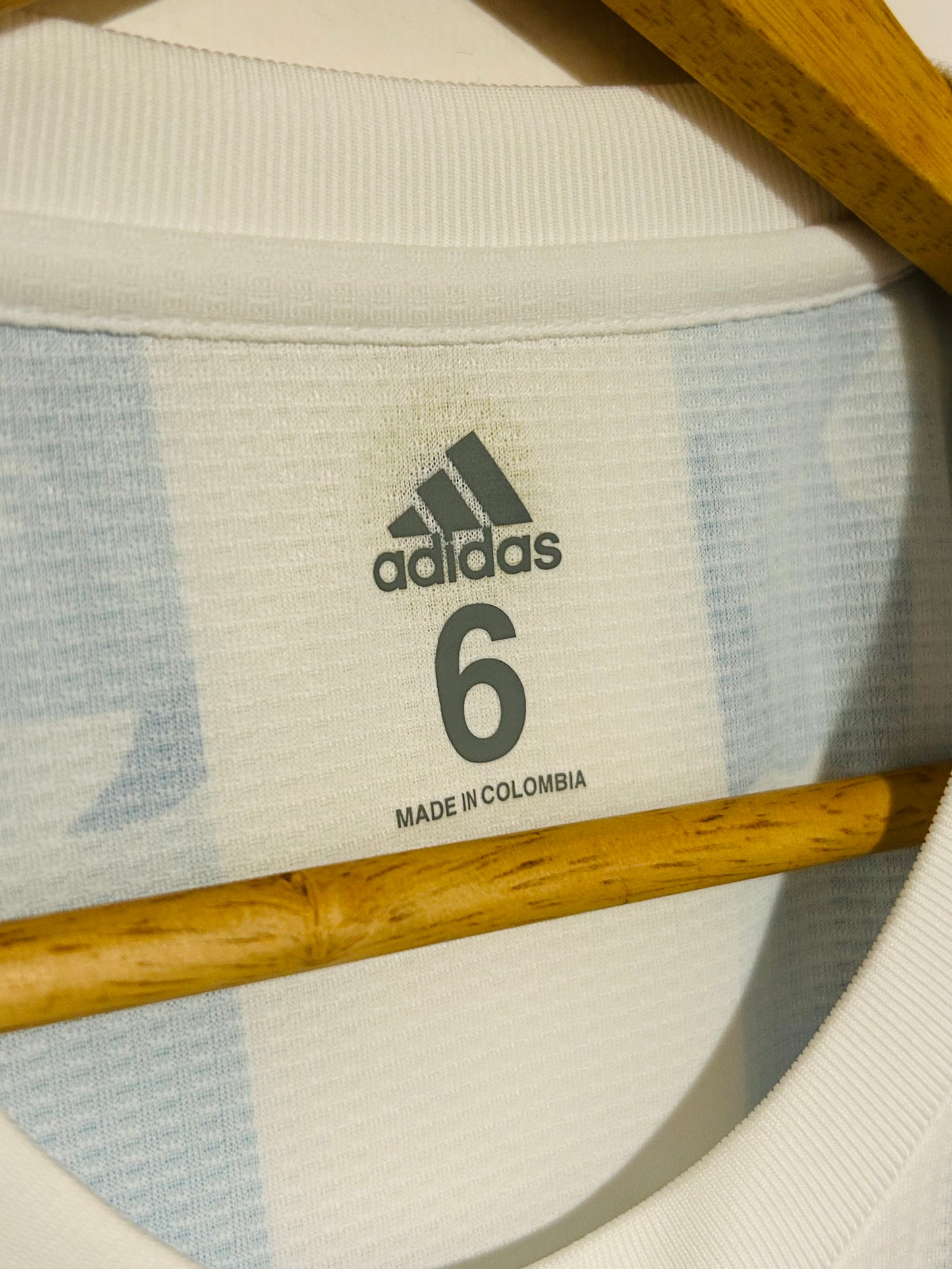 2022 Argentina Authentic Heat.Rdy Home Jersey - Numbered Size - Adidas Official Product (F6569)