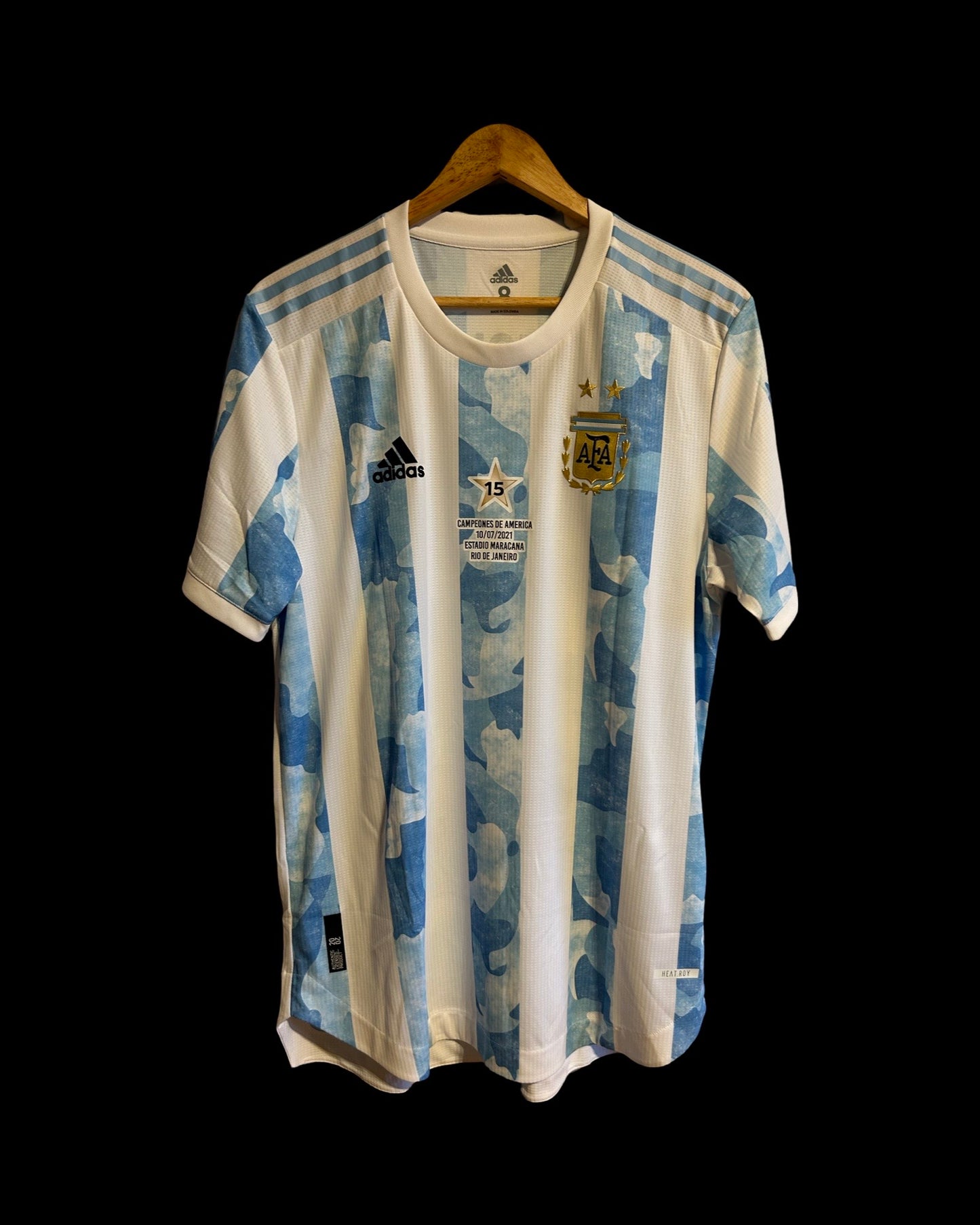 2021 Argentina Home Authentic - América Cup Celebration Edition - Numbered Size 8  Player issue (FS6569)