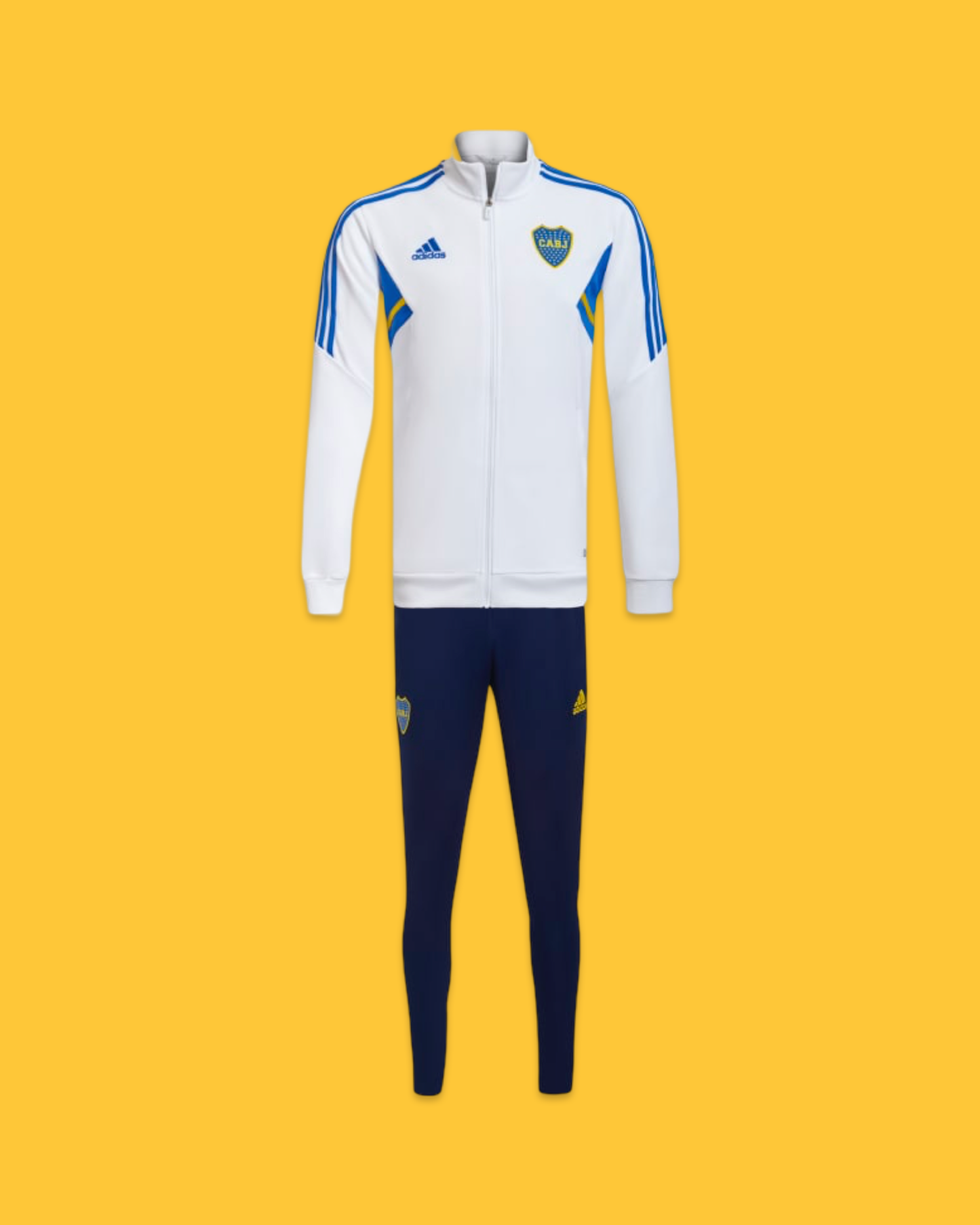 22-23 Boca Juniors White Tracksuit Condivo 22 - Adidas Official Product (HC0992)