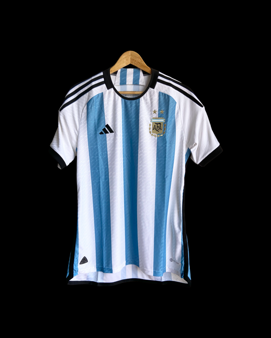 2022 Messi Argentina AUTHENTIC Heat.Rdy Home Jersey 2 STARS - Adidas Official Product (HB9218)