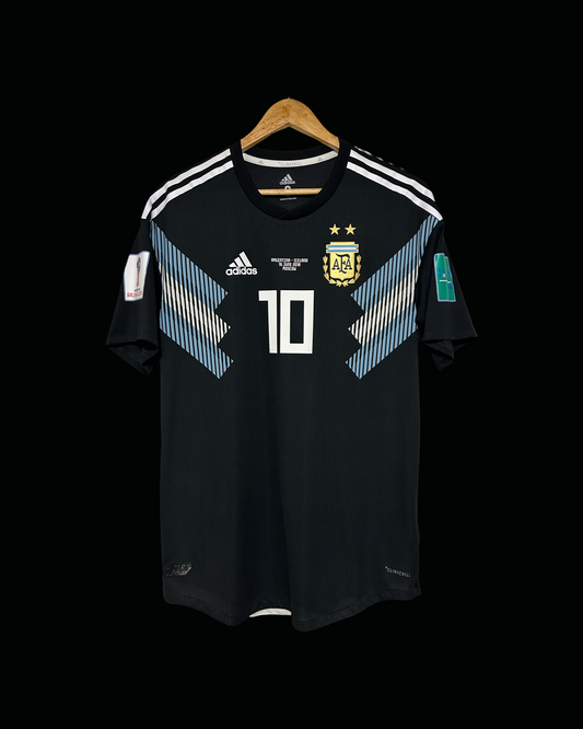 2018 Messi Argentina Climachill Away Jersey - World Cup Russia 2018 vs. Iceland - Numbered Size - Adidas Official (CD6540)