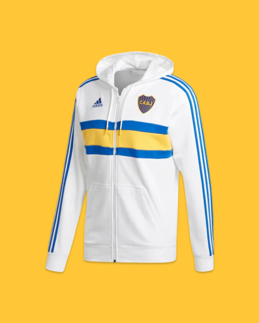 Boca Juniors 3 Stripes Hoodie - Adidas Official Product (GL7536)