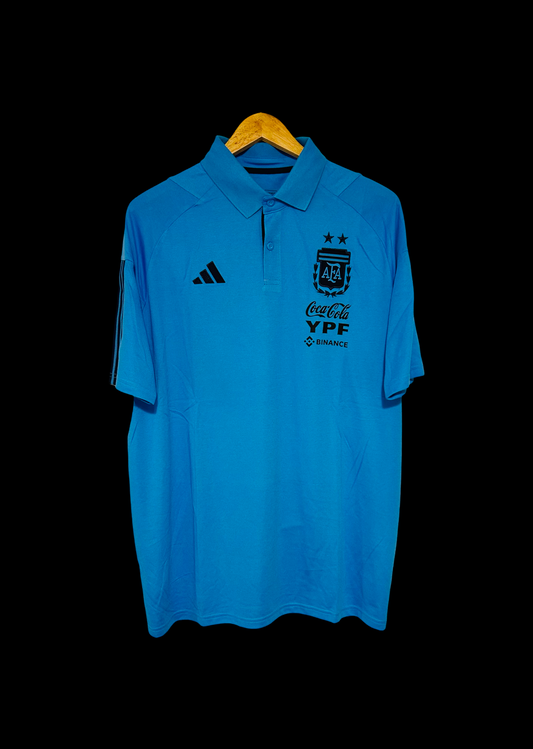 2022 Argentina Polo Shirt (With Official Sponsors) - Adidas Official Product (HF3919)